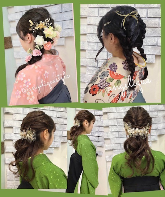 袴のアレンジも色々と
ご自分でプロヂュース☆